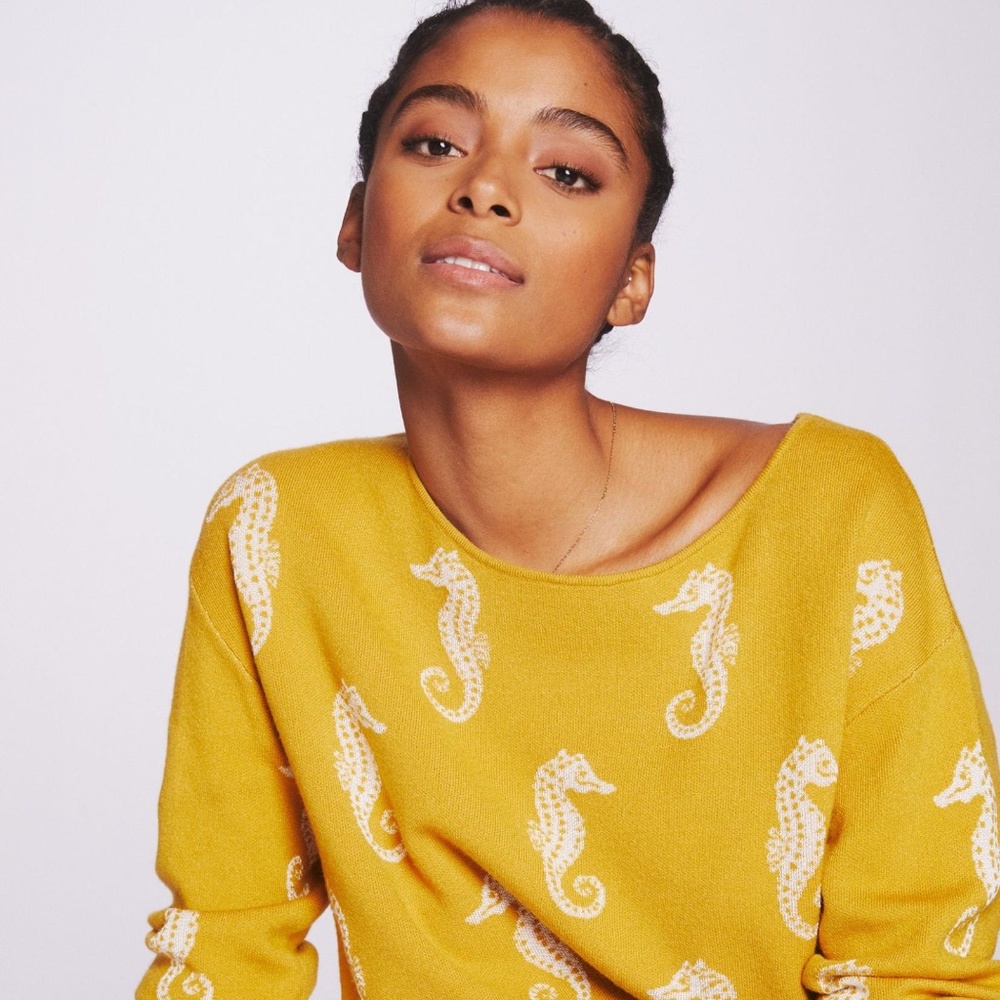 Anthropologie Maeve Seahorse Sweater